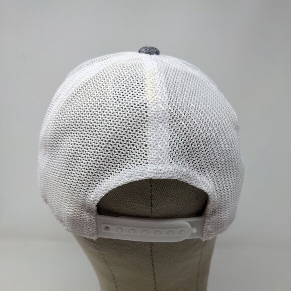 Ariat Men's Snapback Mesh Back Hat Gray White Breast Cancer Awareness Logo - Picture 9 of 14